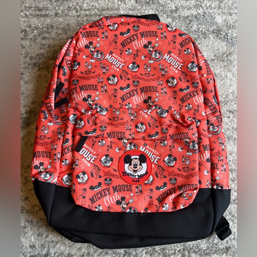 Disney Mickey Mouse Club Backpack NWT coral / orange
